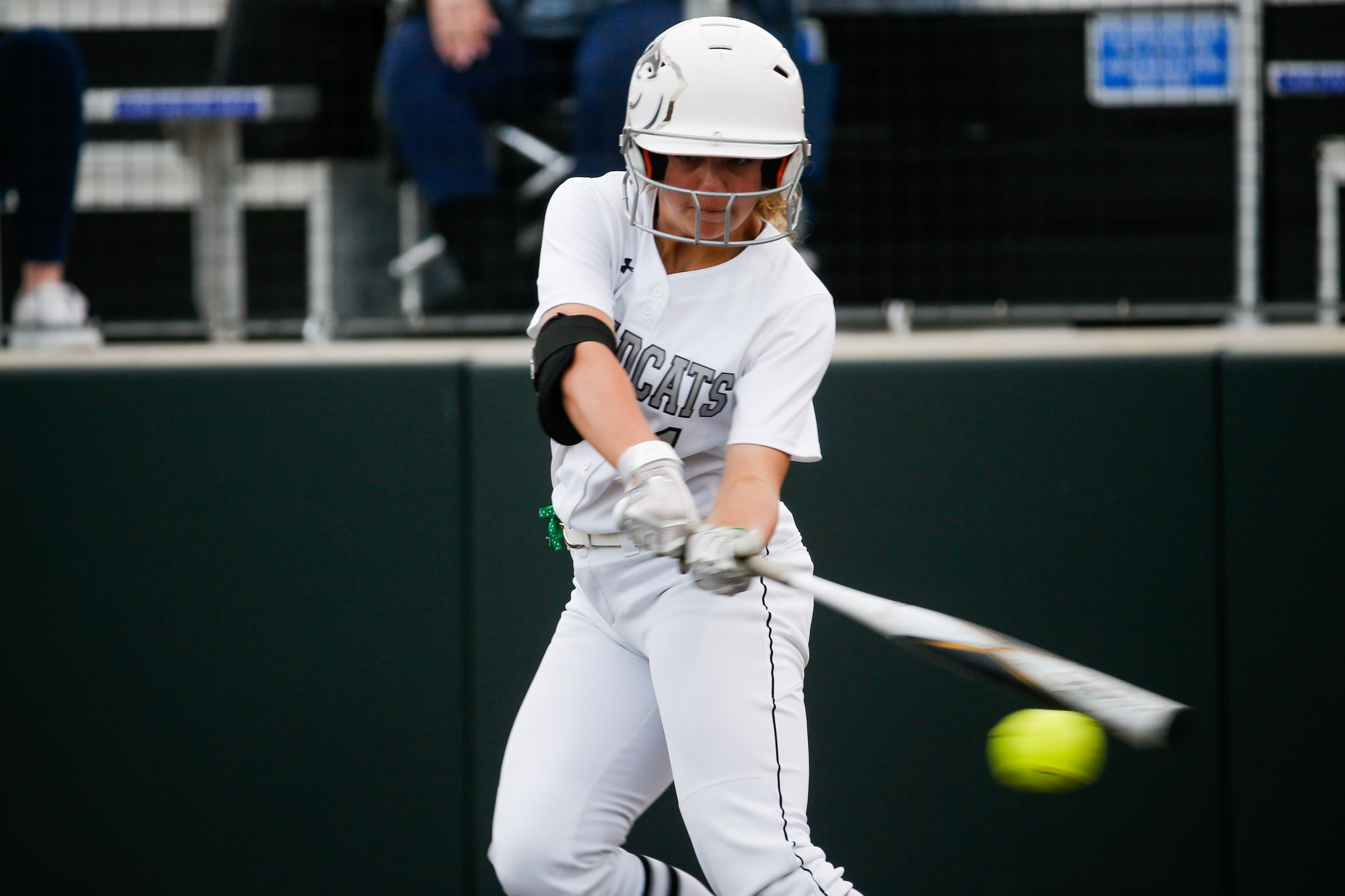 Denton Guyer's Avery Jefferson (1) bats against Keller during the first inning of a...