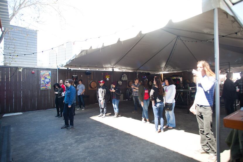 A small, casual crowd showed up early in the afternoon and took in the music.  (Thao...