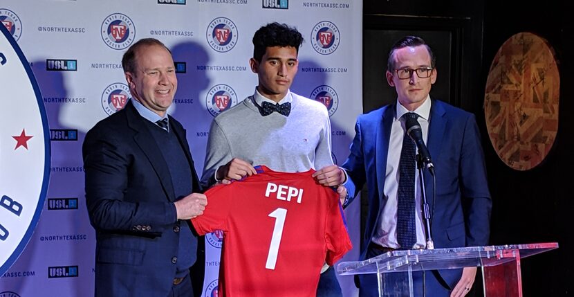 Ricardo Pepi is introduced as North Texas SC's first player.