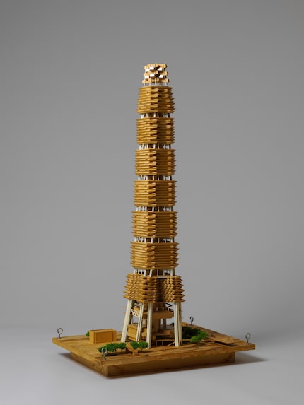 Paul Rudolph, model for the unbuilt Sino Tower in Hong Kong.