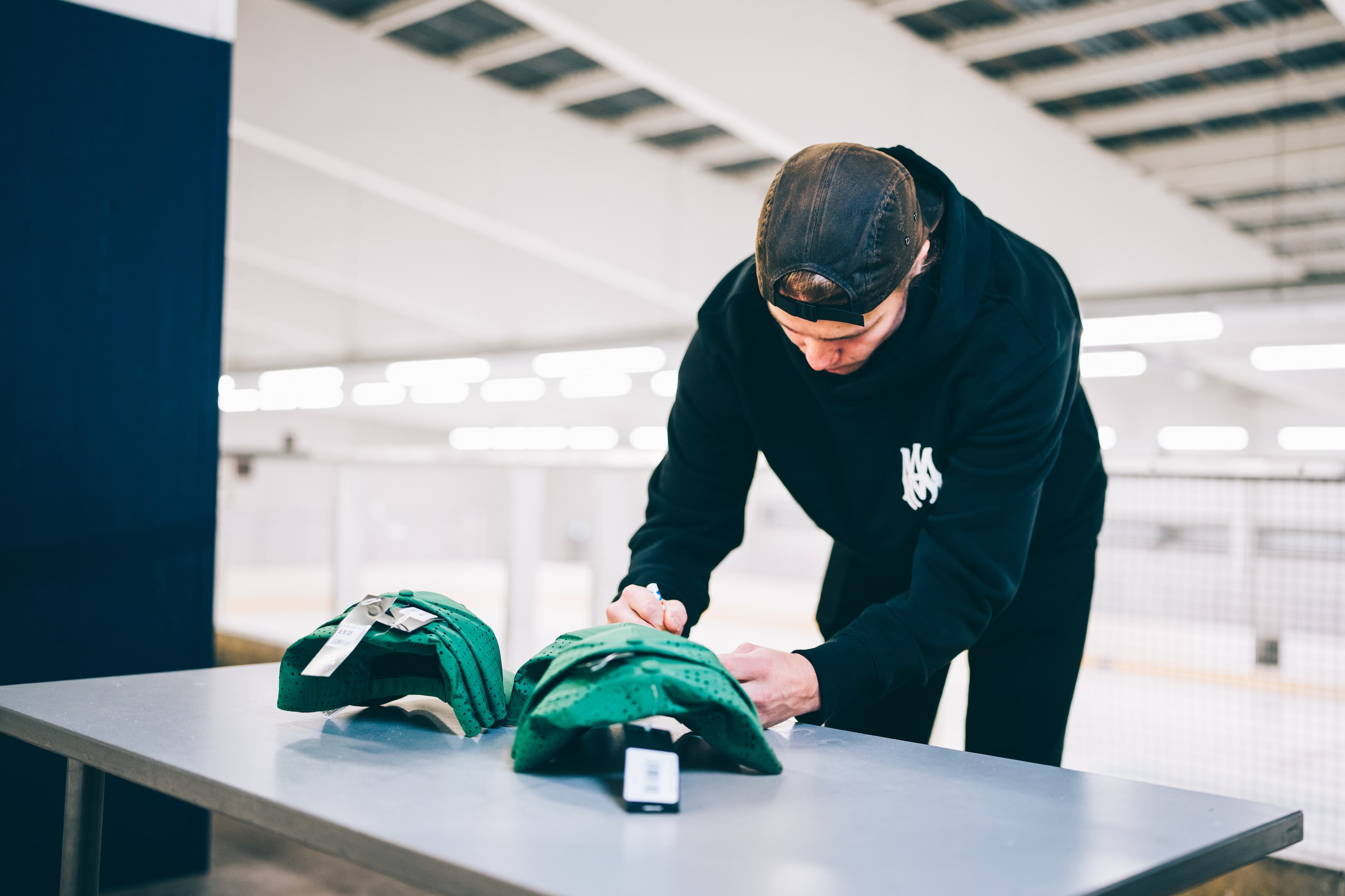 Dallas Stars defenceman Miro Heiskanen poses in Matinkylä Ilmatar Arena at 29th October 2024.