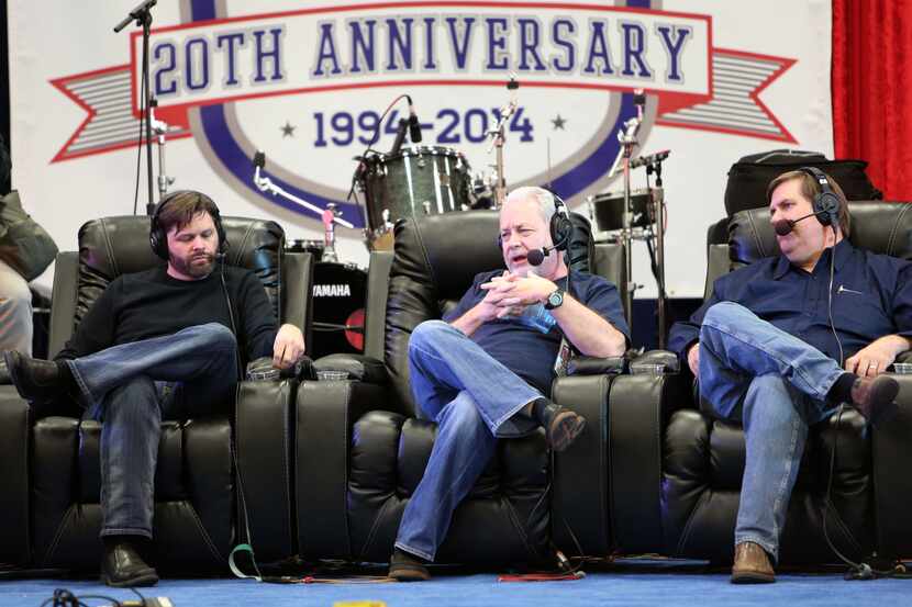 From left, Gordon Keith, Mike Rhyner and George Dunham during a 20th anniversary celebration...