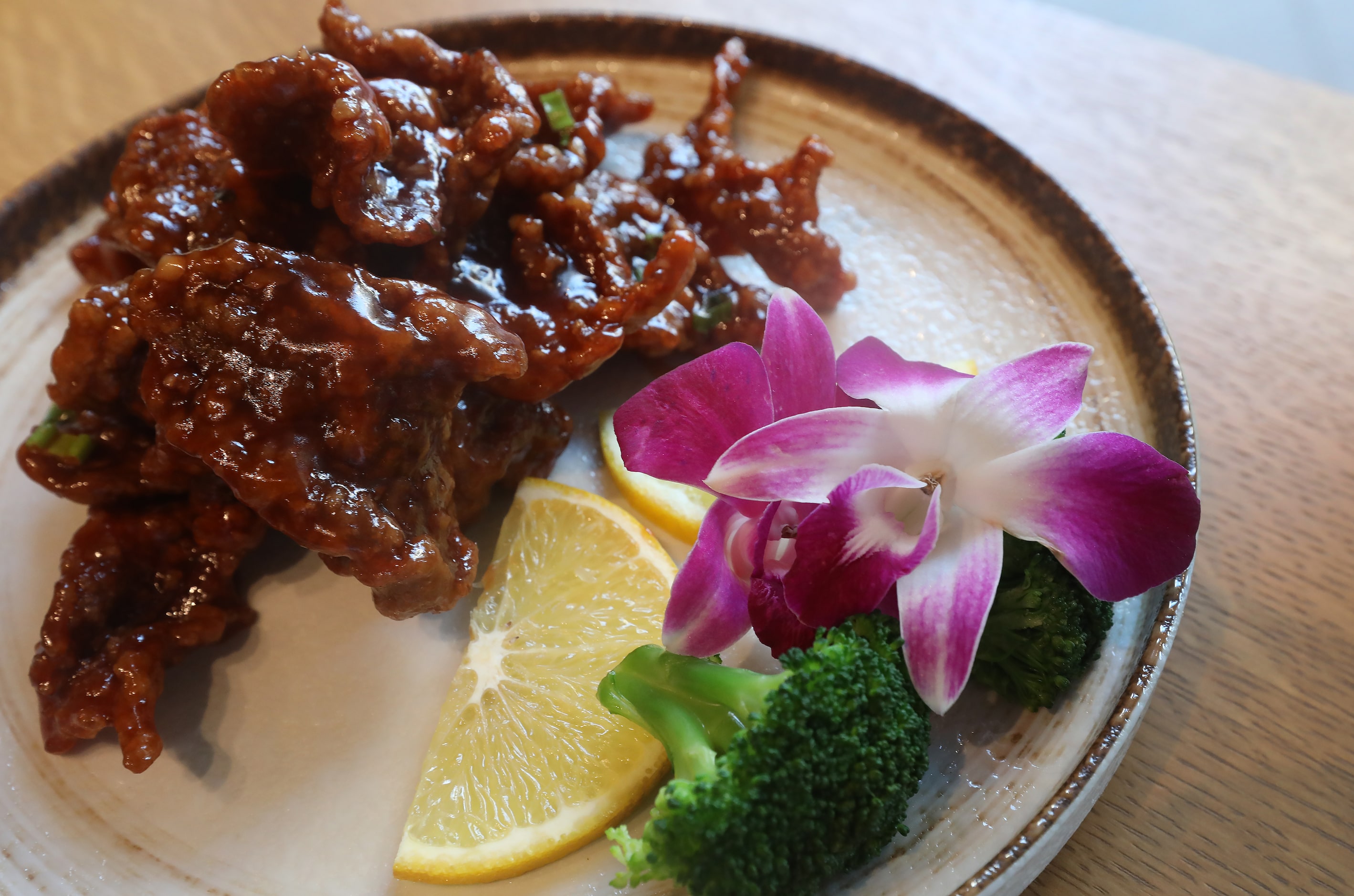 Crispy beef at Feng Shui, a new restaurant in Dallas, Texas, Tuesday, October 22, 2024