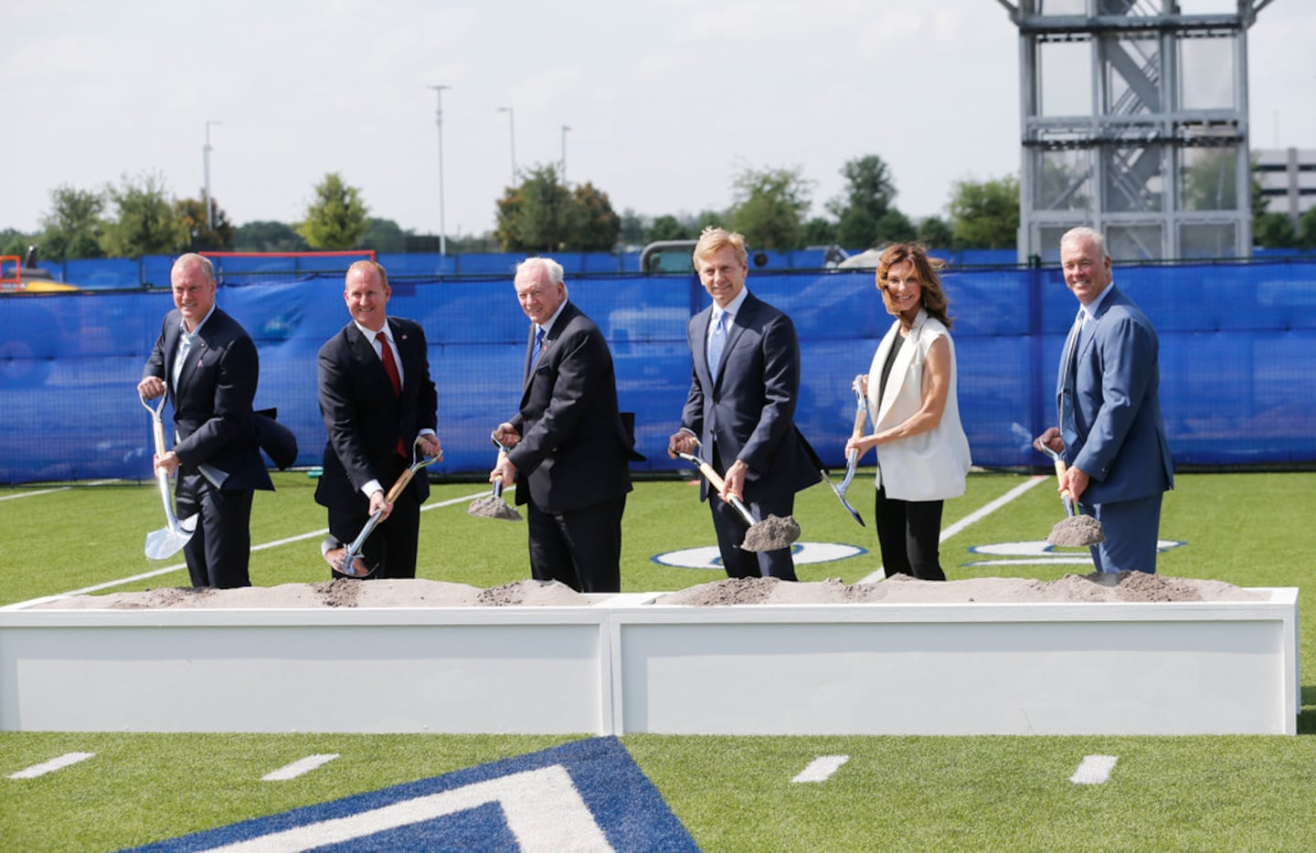 From left: Dallas Cowboys executive vice president Jerry Jones Jr., Frisco Mayor Jeff...