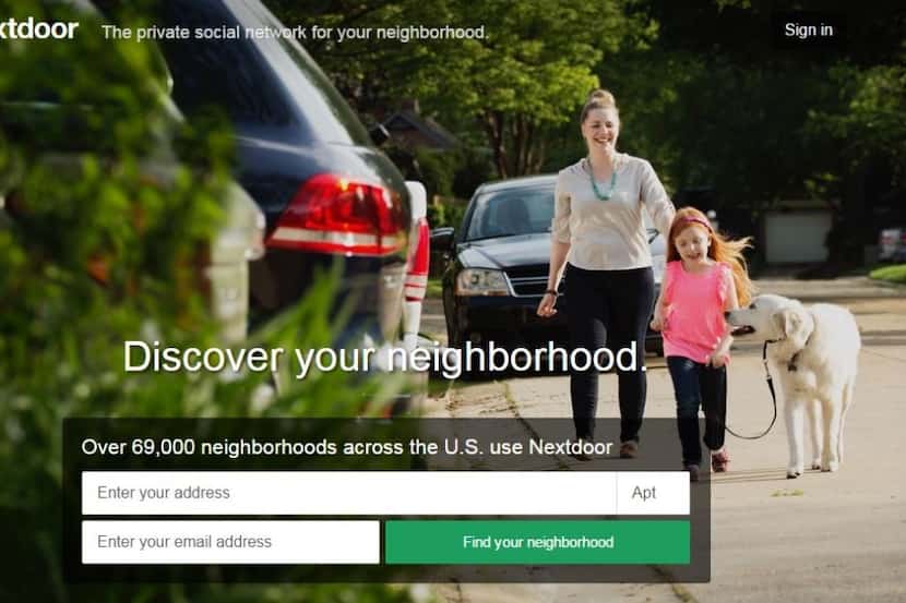  Screenshot of the Nextdoor.com sign-in page.
