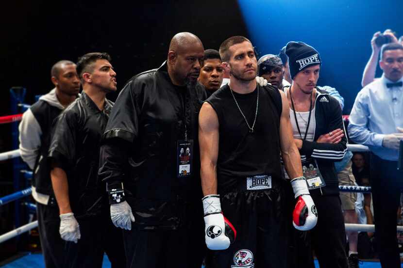 This photo provided by The Weinstein Company shows, Jake Gyllenhaal, center right, as Billy...