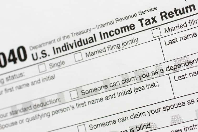 A portion of the 1040 U.S. individual income tax return form is shown July 24, 2018. The IRS...