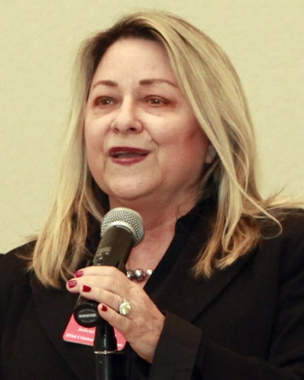 Teresa Hawthorne spoke during a judicial primary forum in 2010.