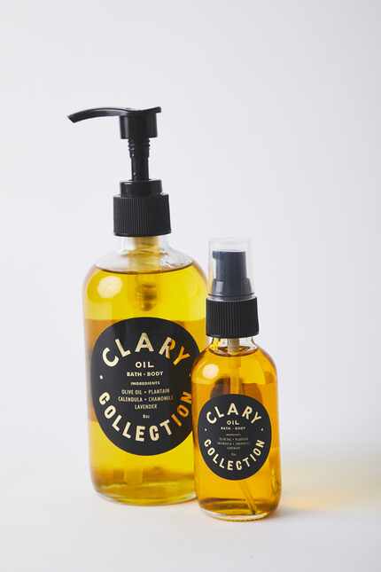 Clary Apothecary Bath and Body oil, $20 to $52. Commerce Goods + Supply at the Adolphus,...