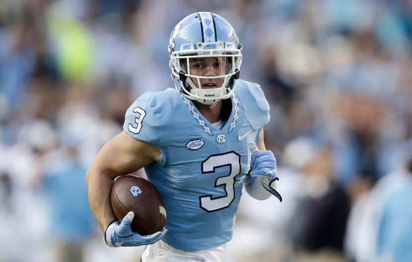 North Carolina's Ryan Switzer (3) runs the ball against The Citadel during the first half of...