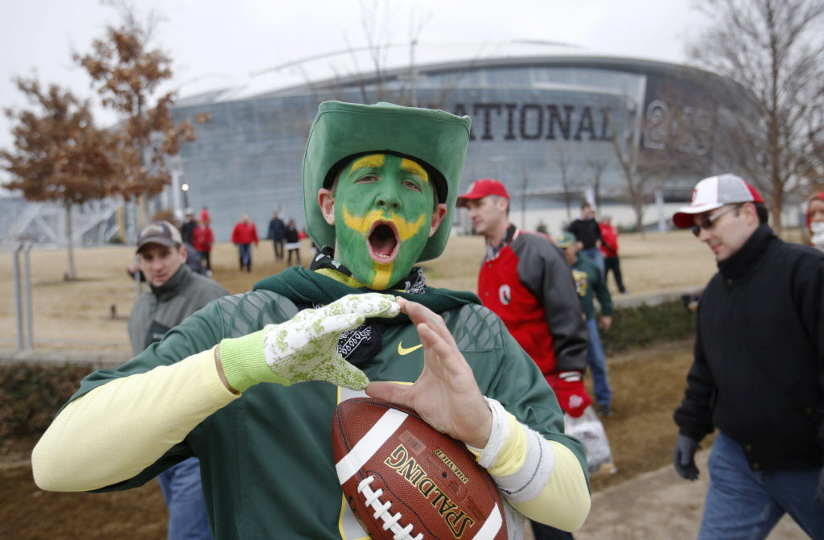 Eric Rich of Eugene, Oregon before a game between Oregon and Ohio State University in the...