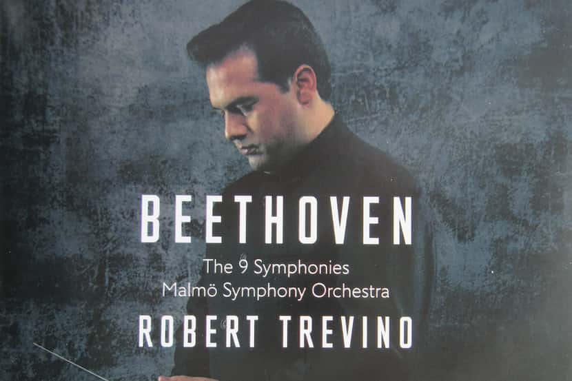 Robert Trevino, shown on the cover of his CD conducting the Malmo Symphony Orchestra.
