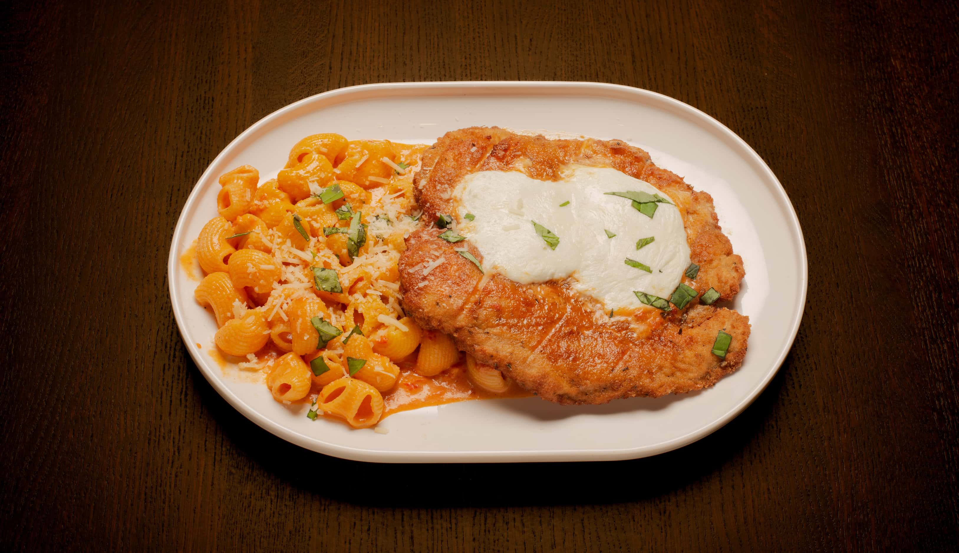Chicken parm is bound to be popular at Barsotti's Fine Food and Liqueurs in Dallas. 