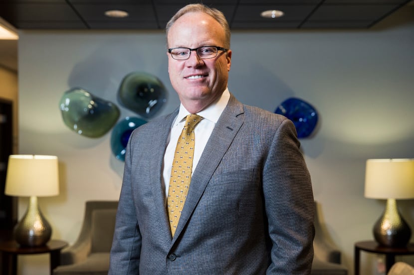 Jim Hinton, the new CEO of Baylor Scott and White Health System, poses for a portrait in the...