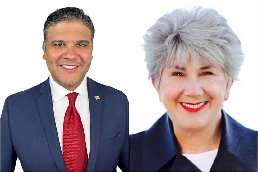 Ángel Luis Vega (left) and Janet Dudding (right) are the two Democratic candidates running...