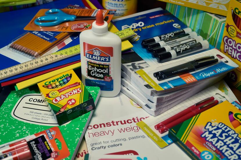 The complete set of school supplies for a Denton ISD fourth grade student for the 2015-2016...