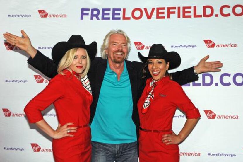 
Richard Branson, the high-profile British founder of Virgin America, came to Dallas for a...