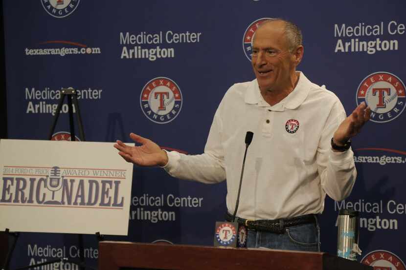 Rangers broadcaster Eric Nadel, was named the winner of the Ford Frick Award for broadcast...