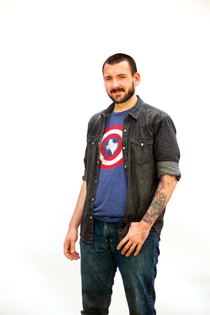 Donny Cates, an Austin-based comic book writer who grew up in Garland, poses for a photo...
