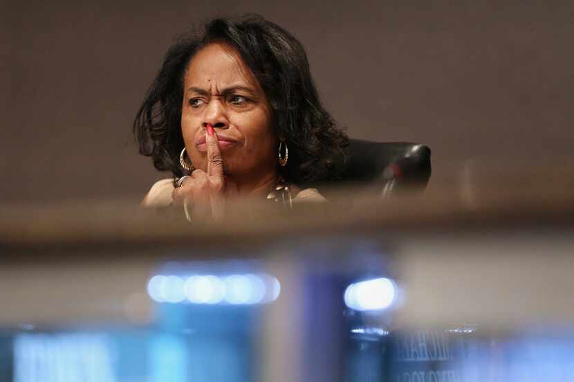 DISD trustee Joyce Foreman led opposition to the process of hiring a search firm to find a...
