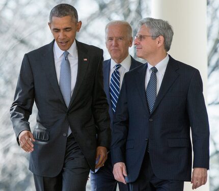 In this photo taken March 16, 2016, Federal appeals court judge Merrick Garland arrives with...