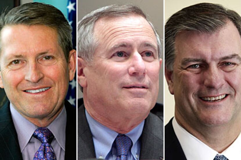 (Clockwise from top left) Ron Natinsky, Edward Okpa, David Kunkle and Mike Rawlings have...