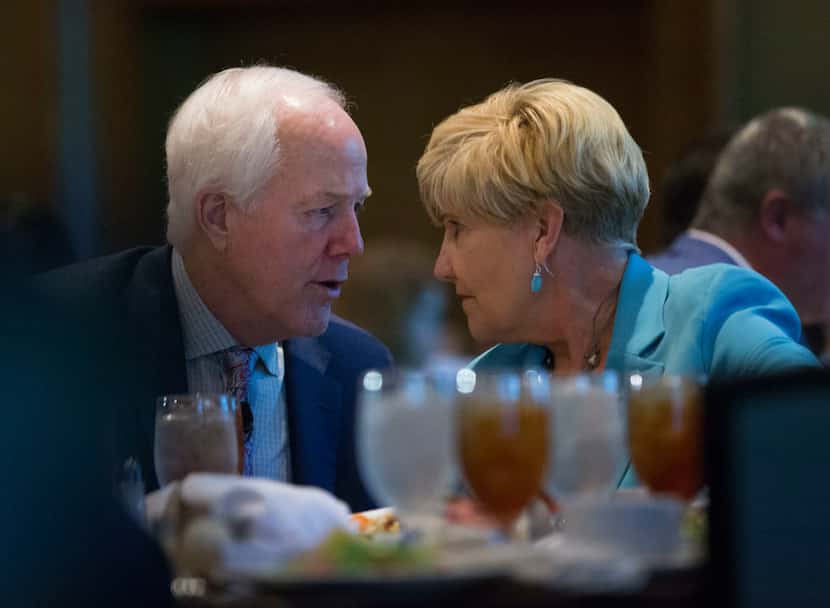 Sen. John Cornyn  spoke with Fort Worth Mayor Betsy Price at a luncheon at the Omni Hotel in...