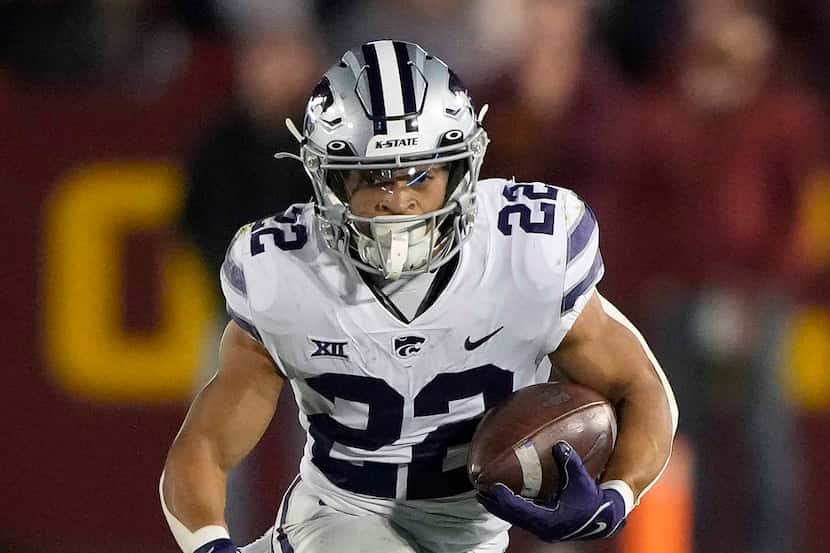 Kansas State running back Deuce Vaughn (22) during the second half of an NCAA college...