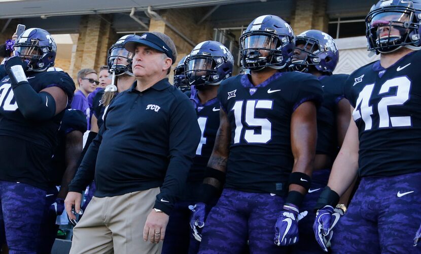 TCU head coach Gary Patterson is pictured before the Baylor University Bears vs. the TCU...