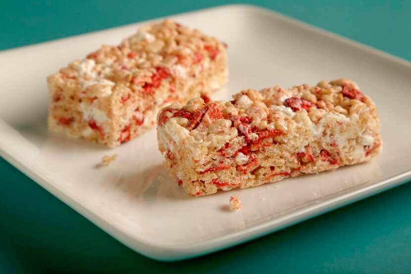 Strawberries and Cream Marshmallow Treats, Labor Day food, pictured on Wednesday, August 19,...