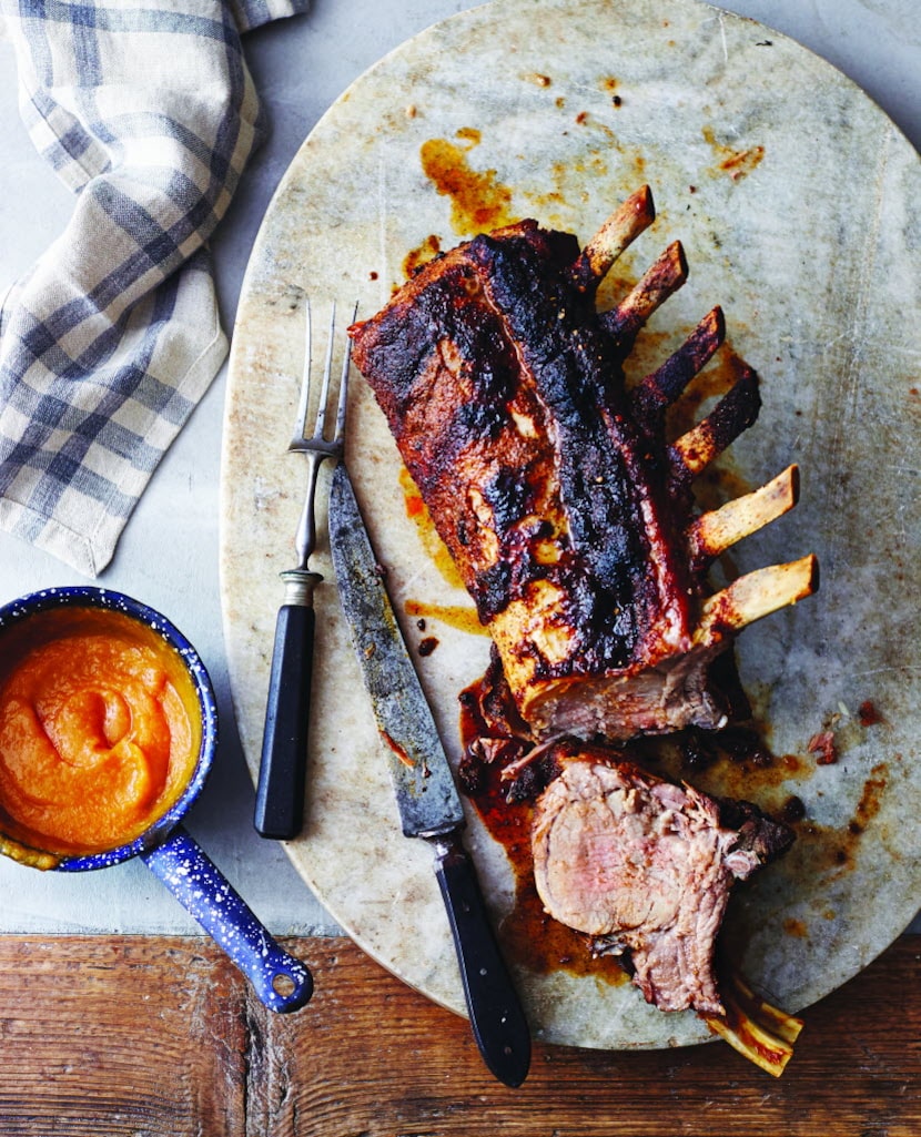 Pork Chops with Apricot-Mustard Sauce from Tim Byres