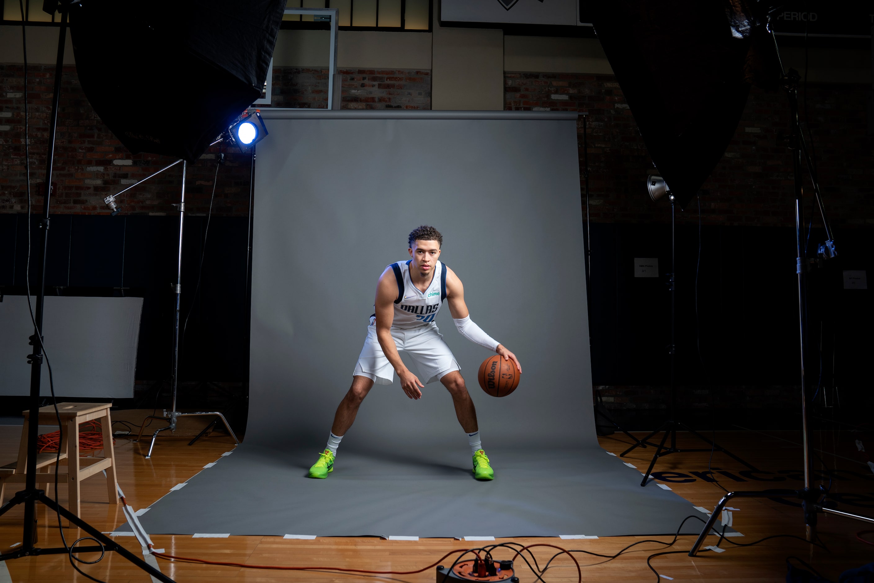 Dallas Mavericks guard JaQuori McLaughlin (30) poses for a portrait during the Dallas...