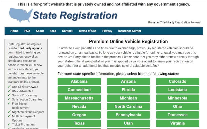 StateRegistration.org is a website offering vehicle registration and other services. But...