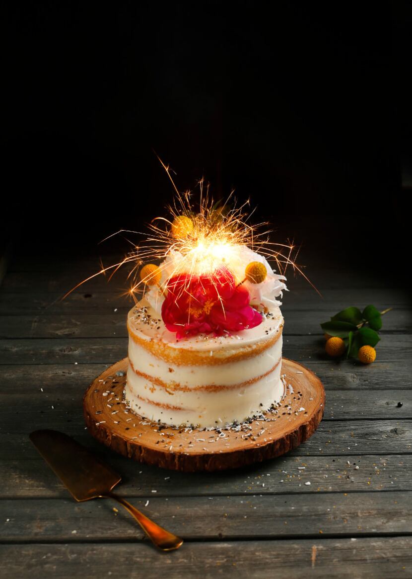 Local baker Kristen Massad's celebration cake, including a star sparkler, is called the...