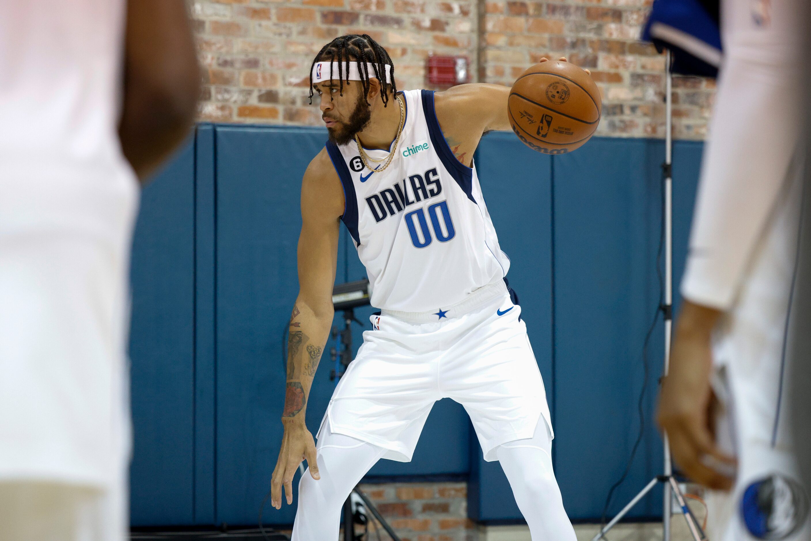 Dallas Mavericks center JaVale McGee (00) poses for a portrait during the Mavericks media...