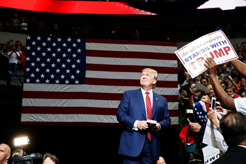 Republican presidential candidate Donald Trump drew a big crowd to American Airlines Center...
