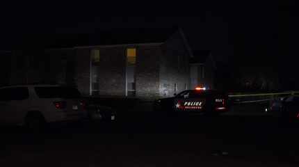 The shooting took place at this Arlington apartment complex a bit southwest of Interstate 30...