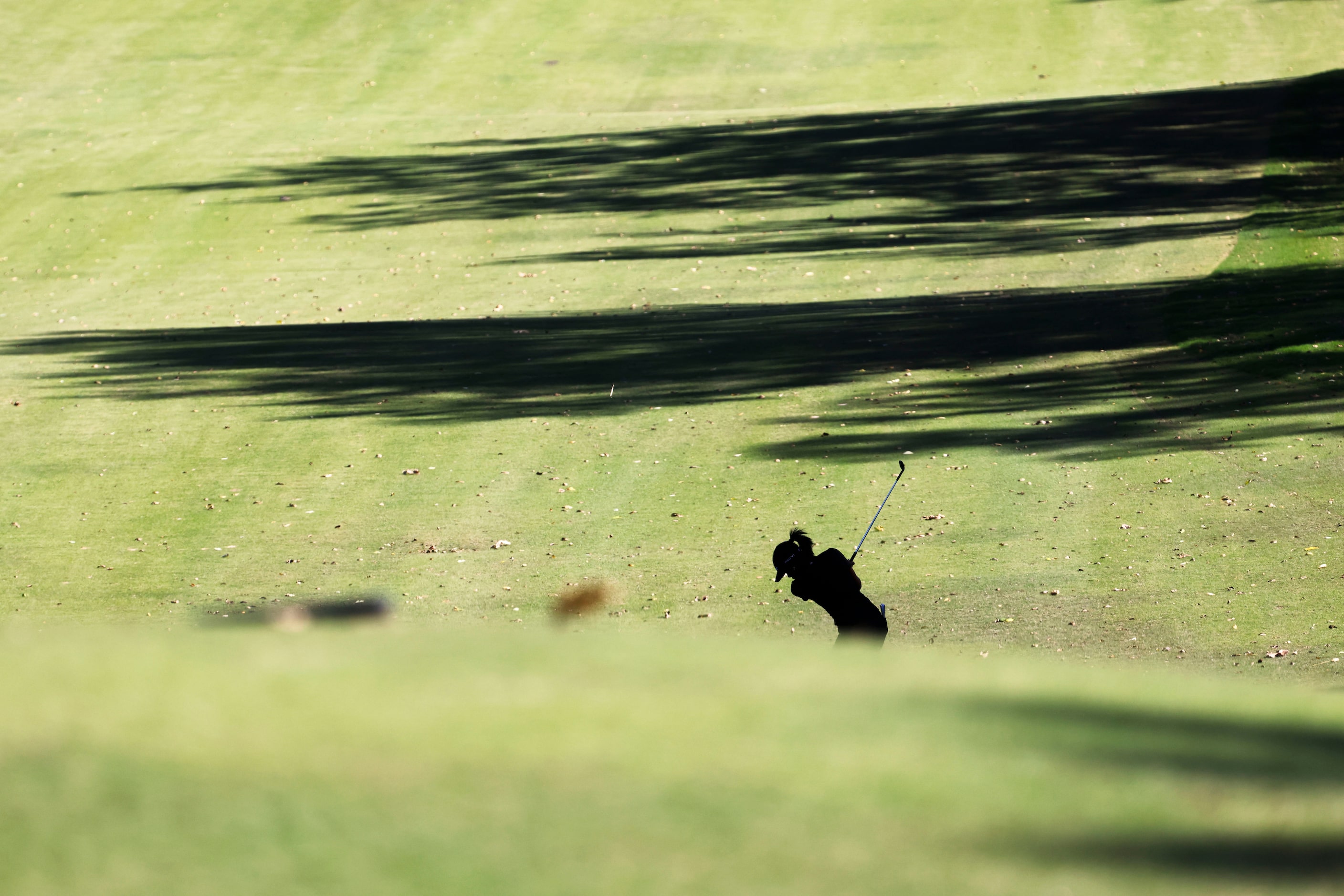 Shyla Brown of McKinney, hits on the third fairway during the Southwest Airlines Showcase...