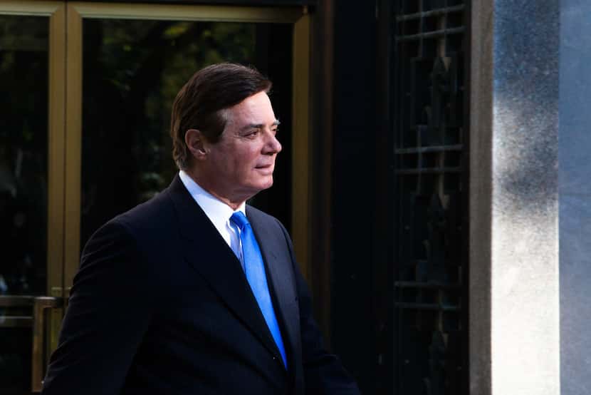 Former Trump campaign chairman Paul Manafort leaves federal court Monday in Washington, DC....
