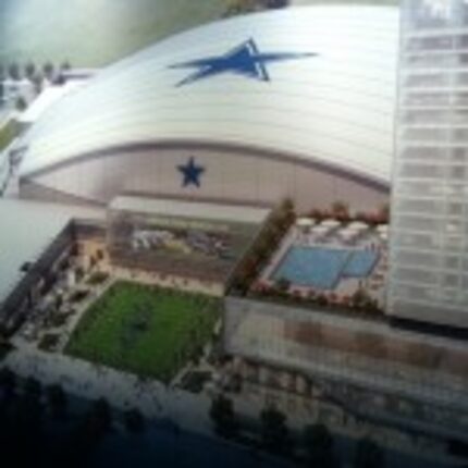  The multi-use event center at The Star in Frisco will open onto a plaza with the Omni...