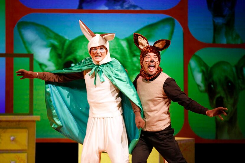 
Zak Reynolds (left) and Ivan Jasso perform in “Skippyjon Jones.”
