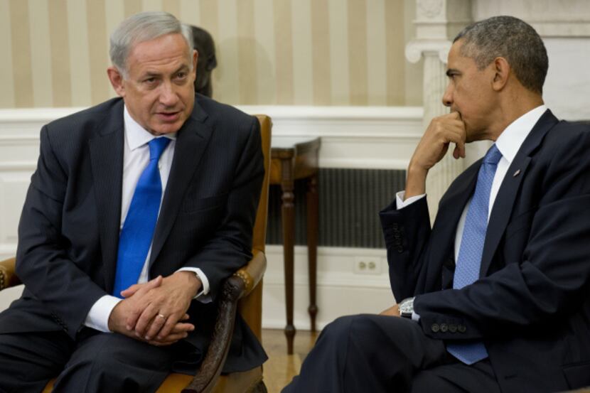 Israeli Prime Minister Benjamin Netanyahu met with President Barack Obama in the Oval Office...