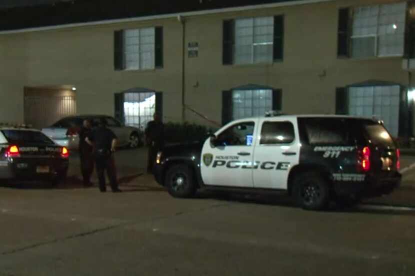 Police were called to the apartments about 3 a.m. and took a person of interest into custody.