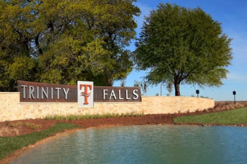 Trinity Falls is located west of U.S. Highway 75 in Collin County.