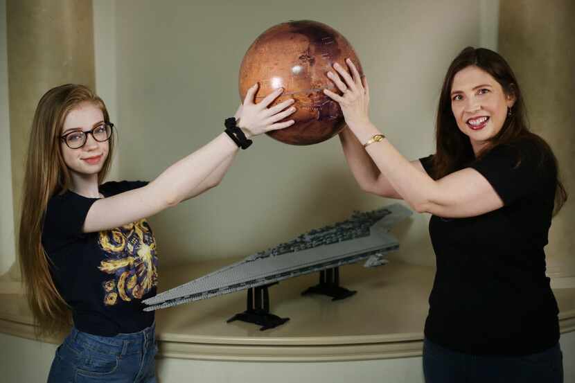 Mary Urquhart, a planetary scientist at University of Texas at Dallas, and her daughter,...