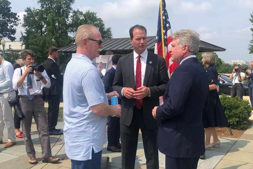 Joey Reed, father of imprisoned former U.S. Marine Trevor Reed, meets with U.S. Reps....
