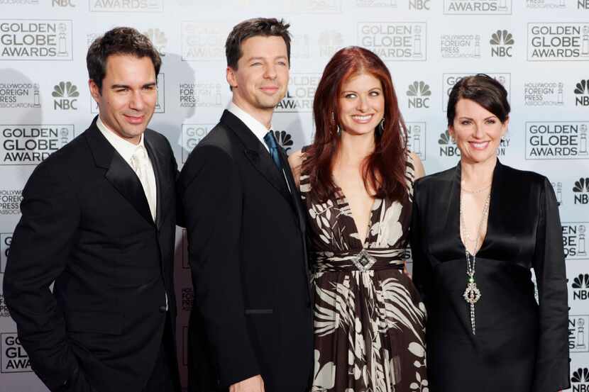 FILE - In this Jan. 16, 2006 file photo, cast members from the comedy series "Will & Grace,"...
