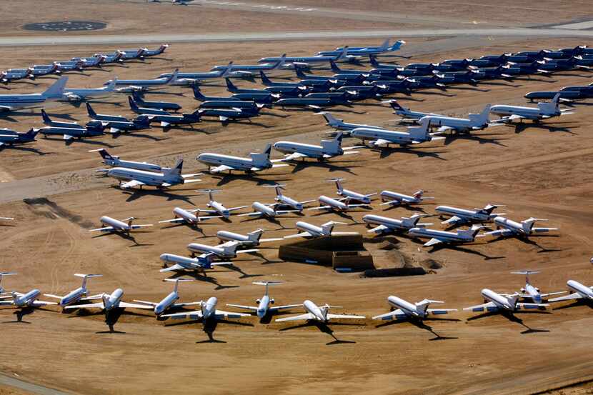 Many retired aircraft have made their way to the Southern California Logistics Airport in...