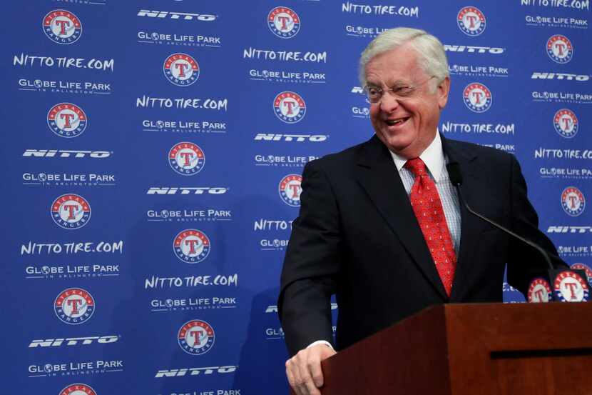 Former Texas Rangers' President Tom Schieffer introduced as the newest inductee to the...
