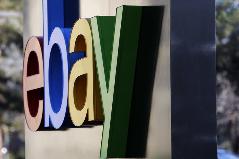 This Jan. 14, 2015, photo shows the entrance to eBay's headquarters in San Jose, Calif. 